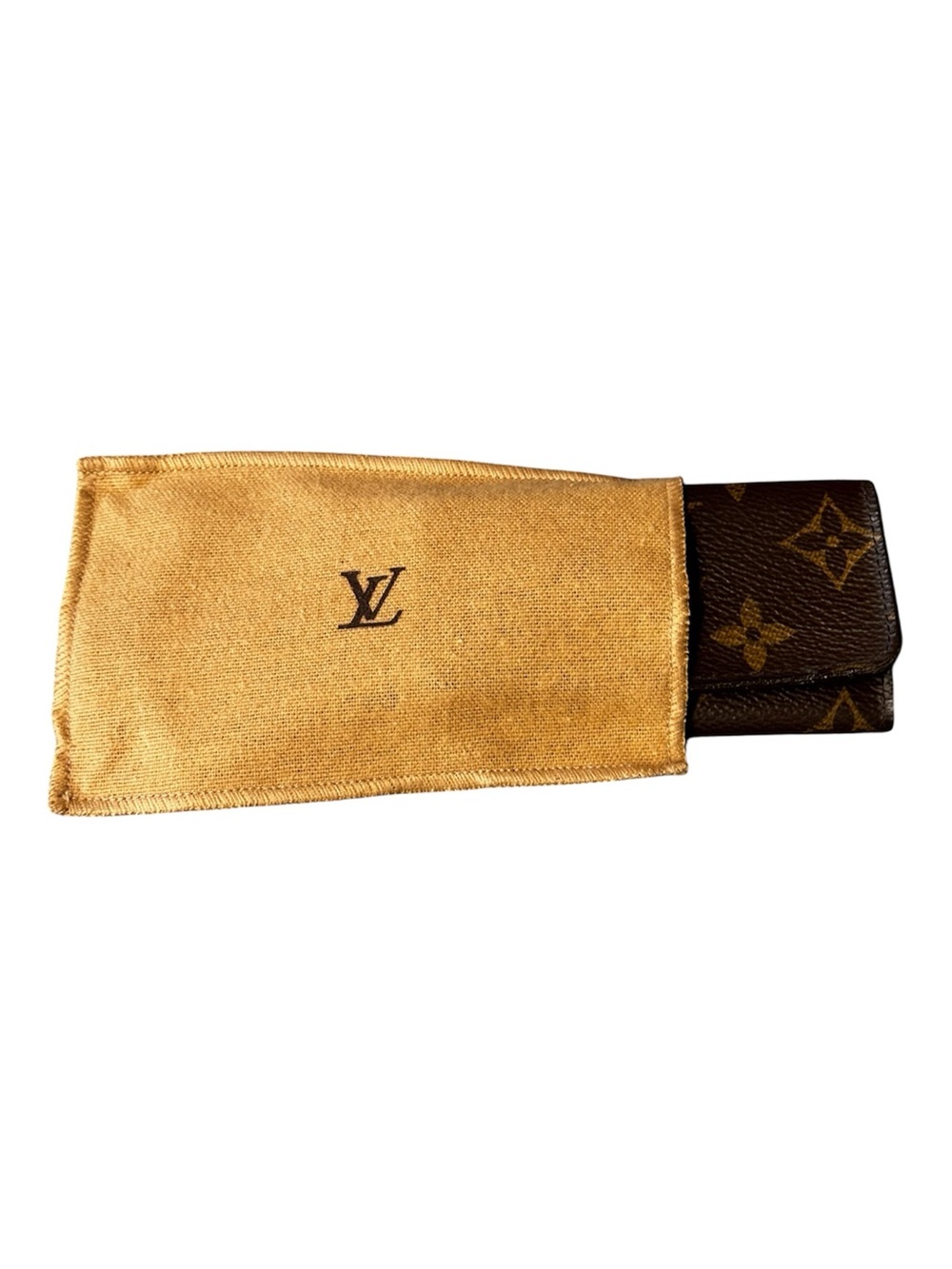Louis Vuitton Key Holder wallet case Monogram Pouch with Dust Bag 4x2” Authentic - Picture 2 of 15